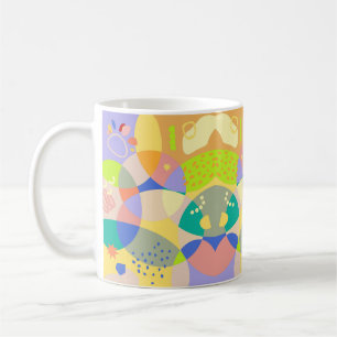 Farbenfrohe moderne geometrische Abstrakte Tasse
