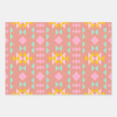 Farbenfrohe moderne geometrische Dreiecke Aztekenm Geschenkpapier Set (Vorderseite)