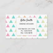 Farbenfrohe, moderne geometrische Gesellschaft Visitenkarte (Rückseite)