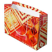 Farbenfrohe moderne geometrische Gestaltung Große Geschenktüte (Rückseite Schrägansicht)