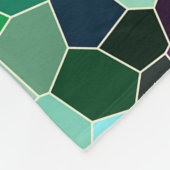 Farbenfrohe, moderne geometrische Mosaikfliesen Fleecedecke (Ecke)