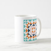Farbenfrohe moderne, gequilte Blockgeometrie Kaffeetasse (VorderseiteRechts)