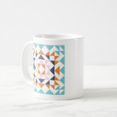 Farbenfrohe moderne, gequilte Blockgeometrie Kaffeetasse (Vorderseite Links)