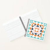 Farbenfrohe moderne, gequilte Blockgeometrie Notizblock (Innenseite)