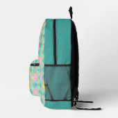 Farbenfrohe Moderne Giro Diamond Muster Personalis Bedruckter Rucksack (Rechts)