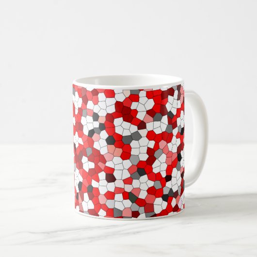Farbenfrohe, moderne Glasmuster Kaffeetasse (VorderseiteRechts)