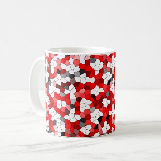 Farbenfrohe, moderne Glasmuster Kaffeetasse (Vorderseite Links)