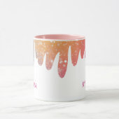 Farbenfrohe moderne Glitzer Personalisiert Tasse (Zentrum)