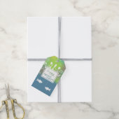 Farbenfrohe moderne, glückliche Noroz-Briefe Fisch Geschenkanhänger (Mit Garn)