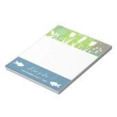 Farbenfrohe moderne, glückliche Noroz-Briefe Fisch Notizblock (Rotiert)