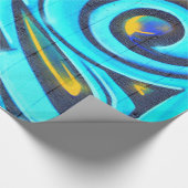 Farbenfrohe moderne Graffiti Street Art Malerei Geschenkpapier (Ecke)
