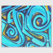 Farbenfrohe moderne Graffiti Street Art Malerei Geschenkpapier (Flach)