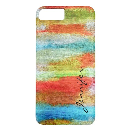 Farbenfrohe moderne Holzkörner Look #20 Case-Mate iPhone Hülle (Rückseite)