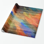 Farbenfrohe, moderne Holzkörnerkleidung #37 Geschenkpapier (Ungerollt)