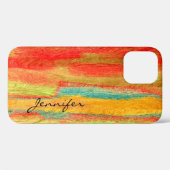 Farbenfrohe, moderne Holzkörnerkleidung #6 Case-Mate iPhone Hülle (Rückseite (Horizontal))