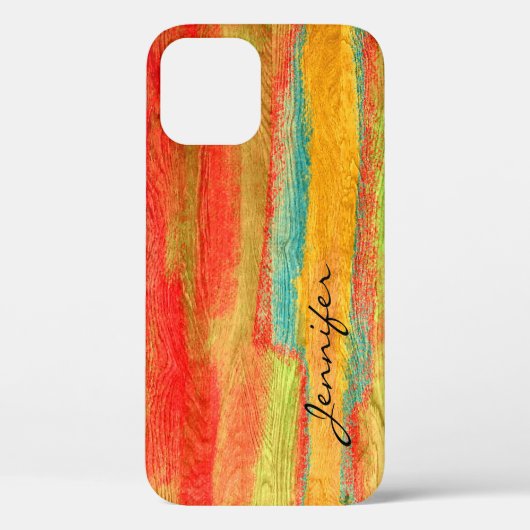Farbenfrohe, moderne Holzkörnerkleidung #6 Case-Mate iPhone Hülle (Rückseite)
