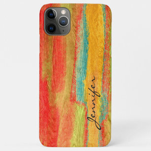Farbenfrohe, moderne Holzkörnerkleidung Case-Mate iPhone Hülle