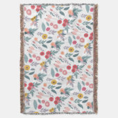 Farbenfrohe moderne Hübsche Blumenmuster Decke (Vorderseite Vertikal)