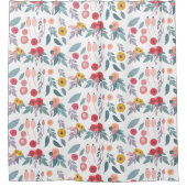 Farbenfrohe moderne Hübsche Blumenmuster Duschvorhang (Vorderseite)
