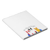 Farbenfrohe moderne Katzen - Notepad für Begleiter Notizblock (angewinkelt)
