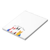 Farbenfrohe moderne Katzen - Notepad für Begleiter Notizblock (Rotiert)
