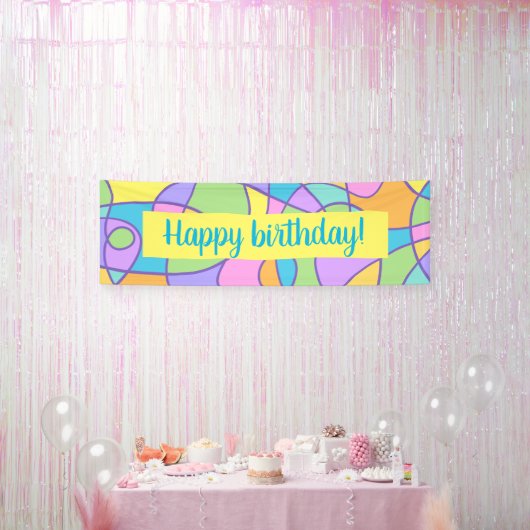 Farbenfrohe moderne Kunst Abstraktes Design Banner (Party)