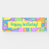 Farbenfrohe moderne Kunst Abstraktes Design Banner (Horizontal)