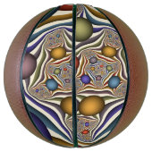 Farbenfrohe moderne Kunst des Abstrakten Fraktals Basketball (Vertikal)