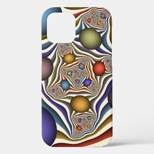 Farbenfrohe moderne Kunst des Abstrakten Fraktals Case-Mate iPhone Hülle (Rückseite)