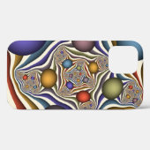 Farbenfrohe moderne Kunst des Abstrakten Fraktals Case-Mate iPhone Hülle (Rückseite (Horizontal))