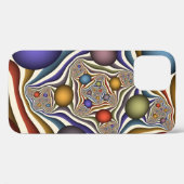 Farbenfrohe moderne Kunst des Abstrakten Fraktals Case-Mate iPhone Hülle (Rückseite (Horizontal))