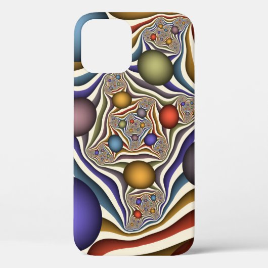 Farbenfrohe moderne Kunst des Abstrakten Fraktals Case-Mate iPhone Hülle (Rückseite)