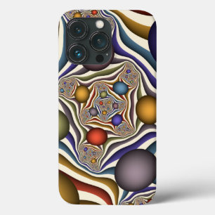 Farbenfrohe moderne Kunst des Abstrakten Fraktals Case-Mate iPhone Hülle
