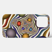 Farbenfrohe moderne Kunst des Abstrakten Fraktals Case-Mate iPhone Hülle (Rückseite (Horizontal))