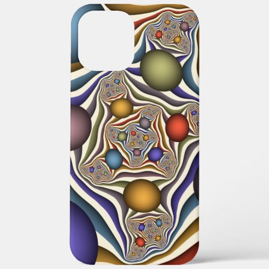 Farbenfrohe moderne Kunst des Abstrakten Fraktals Case-Mate iPhone Hülle (Rückseite)