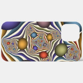 Farbenfrohe moderne Kunst des Abstrakten Fraktals Case-Mate iPhone Hülle (Hinten (horizontal))