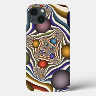 Farbenfrohe moderne Kunst des Abstrakten Fraktals Case-Mate iPhone Hülle