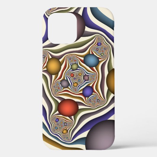 Farbenfrohe moderne Kunst des Abstrakten Fraktals Case-Mate iPhone Hülle (Rückseite)