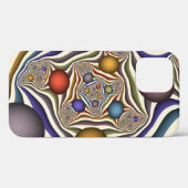 Farbenfrohe moderne Kunst des Abstrakten Fraktals Case-Mate iPhone Hülle (Rückseite (Horizontal))