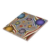 Farbenfrohe moderne Kunst des Abstrakten Fraktals Fliese (Seite)