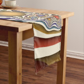 Farbenfrohe moderne Kunst des Abstrakten Fraktals Kurzer Tischläufer (Beispiel)