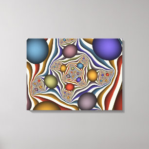 Farbenfrohe moderne Kunst des Abstrakten Fraktals Leinwanddruck