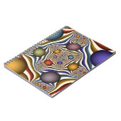 Farbenfrohe moderne Kunst des Abstrakten Fraktals Notizblock (Linke Seite)