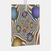 Farbenfrohe moderne Kunst des Abstrakten Fraktals Ornament Aus Glas (Vorderseite Rechts)