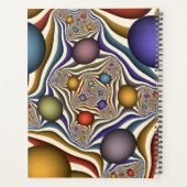 Farbenfrohe moderne Kunst des Abstrakten Fraktals Planer (Rückseite)