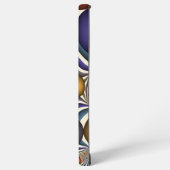 Farbenfrohe moderne Kunst des Abstrakten Fraktals Samsung Galaxy Hülle (Linke Seite)