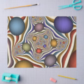 Farbenfrohe moderne Kunst des Abstrakten Fraktals Seidenpapier (Basteln)