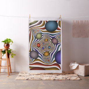 Farbenfrohe moderne Kunst des Abstrakten Fraktals Stoff