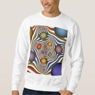 Farbenfrohe moderne Kunst des Abstrakten Fraktals Sweatshirt
