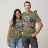 Farbenfrohe moderne Kunst des Abstrakten Fraktals T-Shirt (Unisex)
